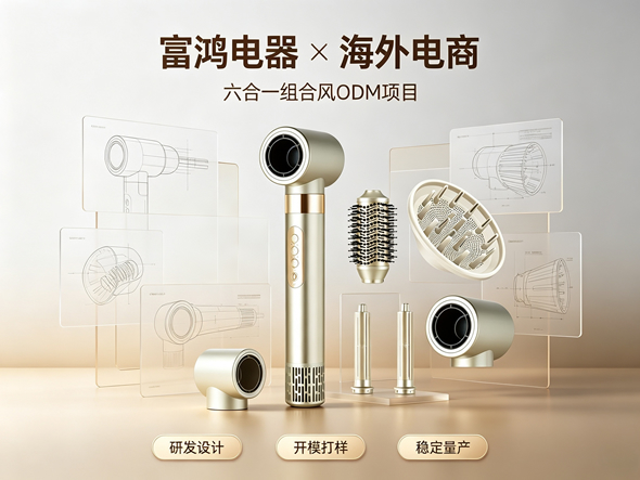 六合一组合风梳ODM项目